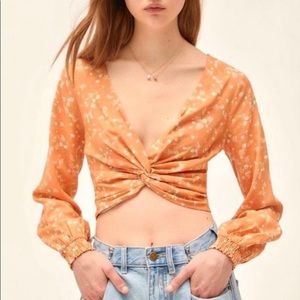 Urban Outfitters Brand Floral Crop Top